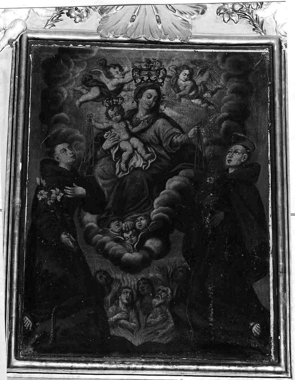 Madonna del Carmelo e santi (pala d'altare, elemento d'insieme) - ambito ligure (sec. XVIII)