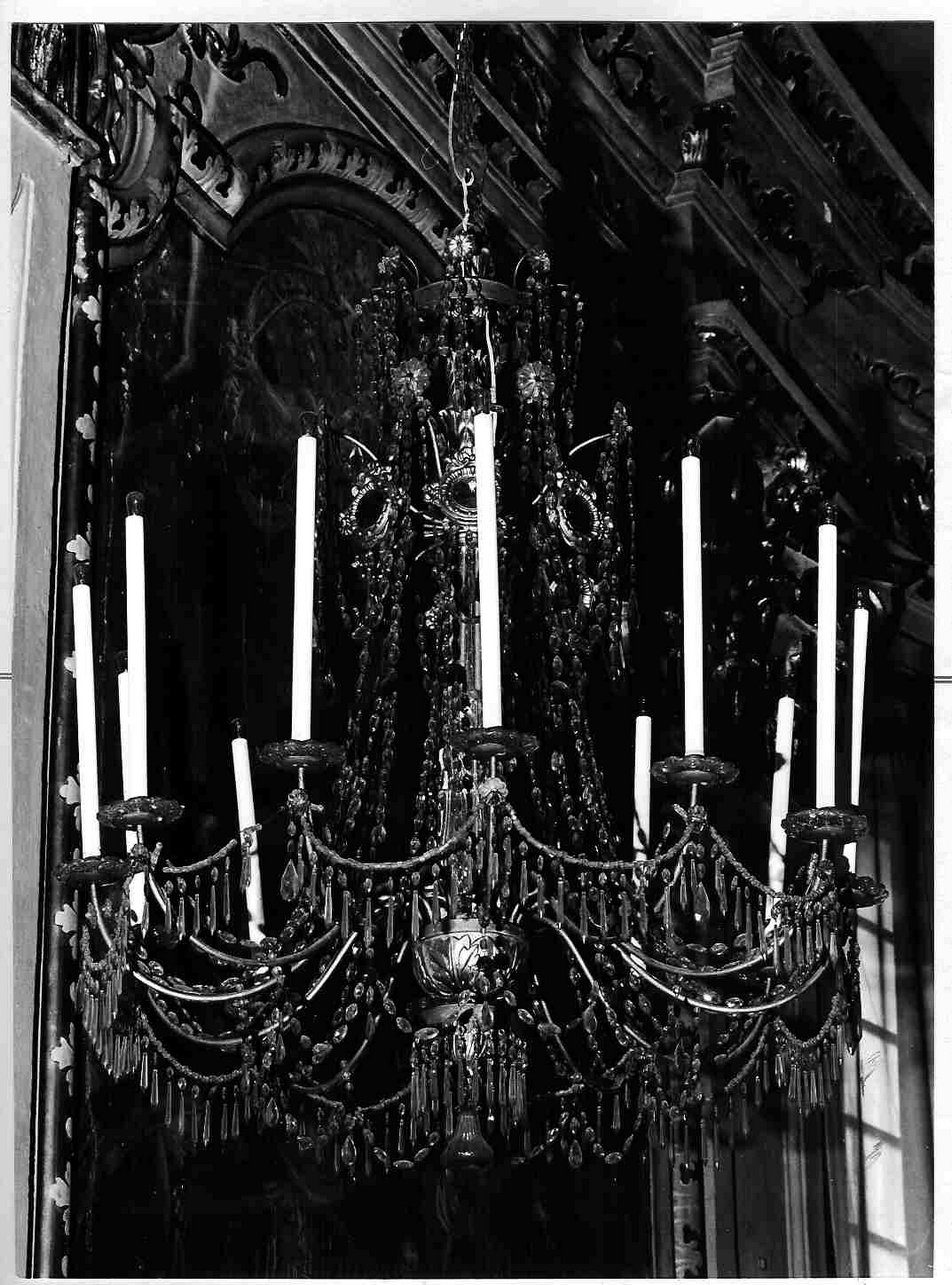lampadario da chiesa, serie - bottega ligure (sec. XIX)