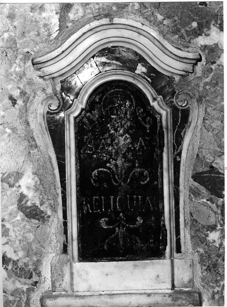 tabernacolo-reliquiario, opera isolata - bottega ligure (sec. XVIII)