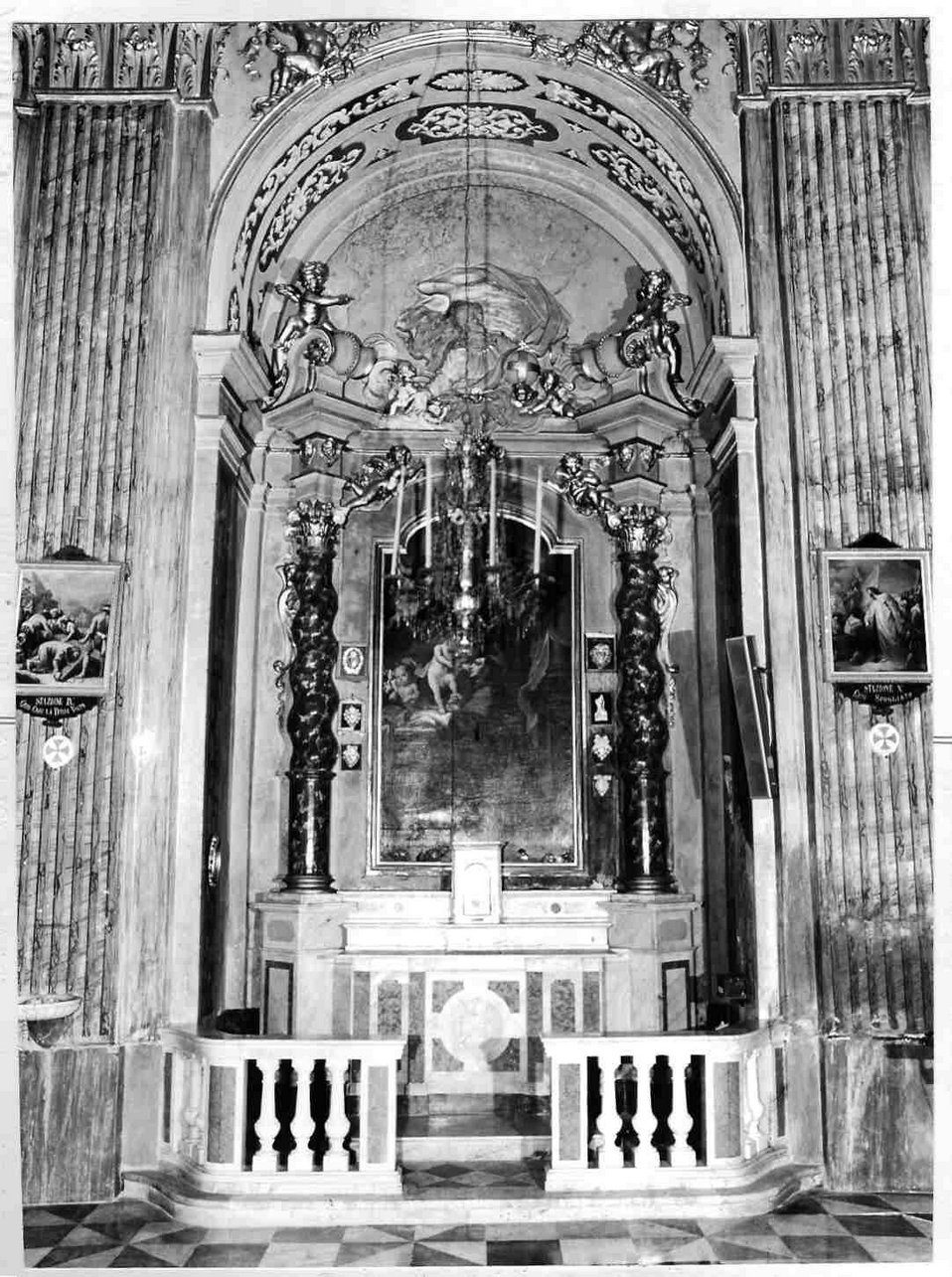 altare - a edicola, insieme - bottega ligure (primo quarto sec. XVIII)