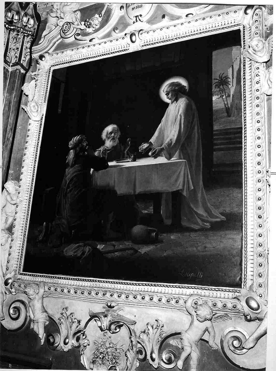 cena in Emmaus (dipinto, opera isolata) di Agretti Luigi (inizio sec. XX)