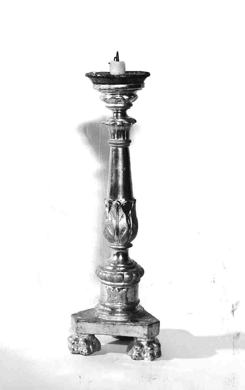 candeliere, serie - bottega ligure (seconda metà sec. XIX)