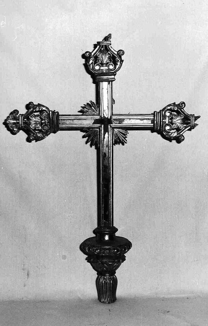 croce processionale, opera isolata - bottega ligure (sec. XIX)