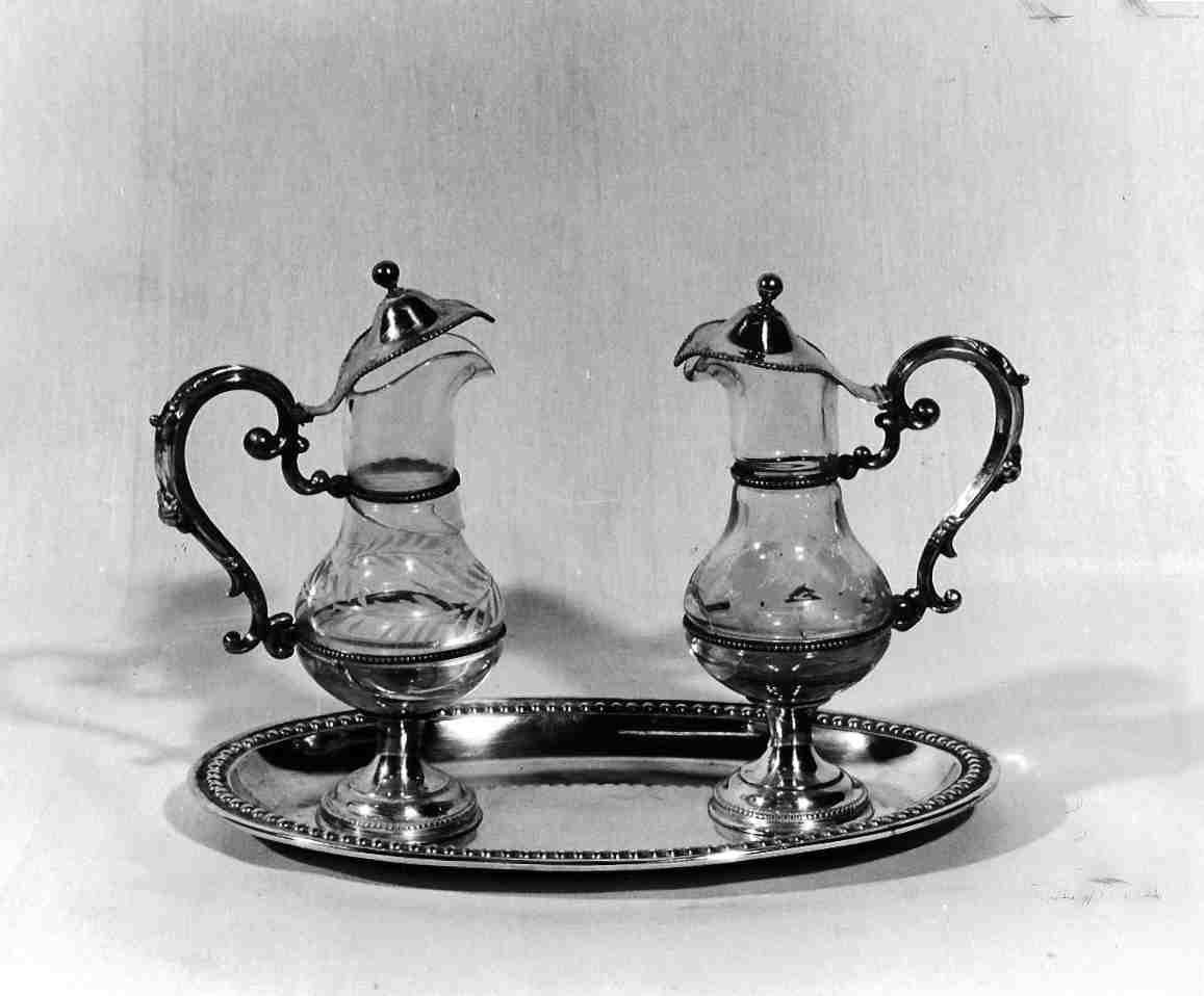 piatto portampolline, elemento d'insieme - bottega italiana (inizio sec. XX)