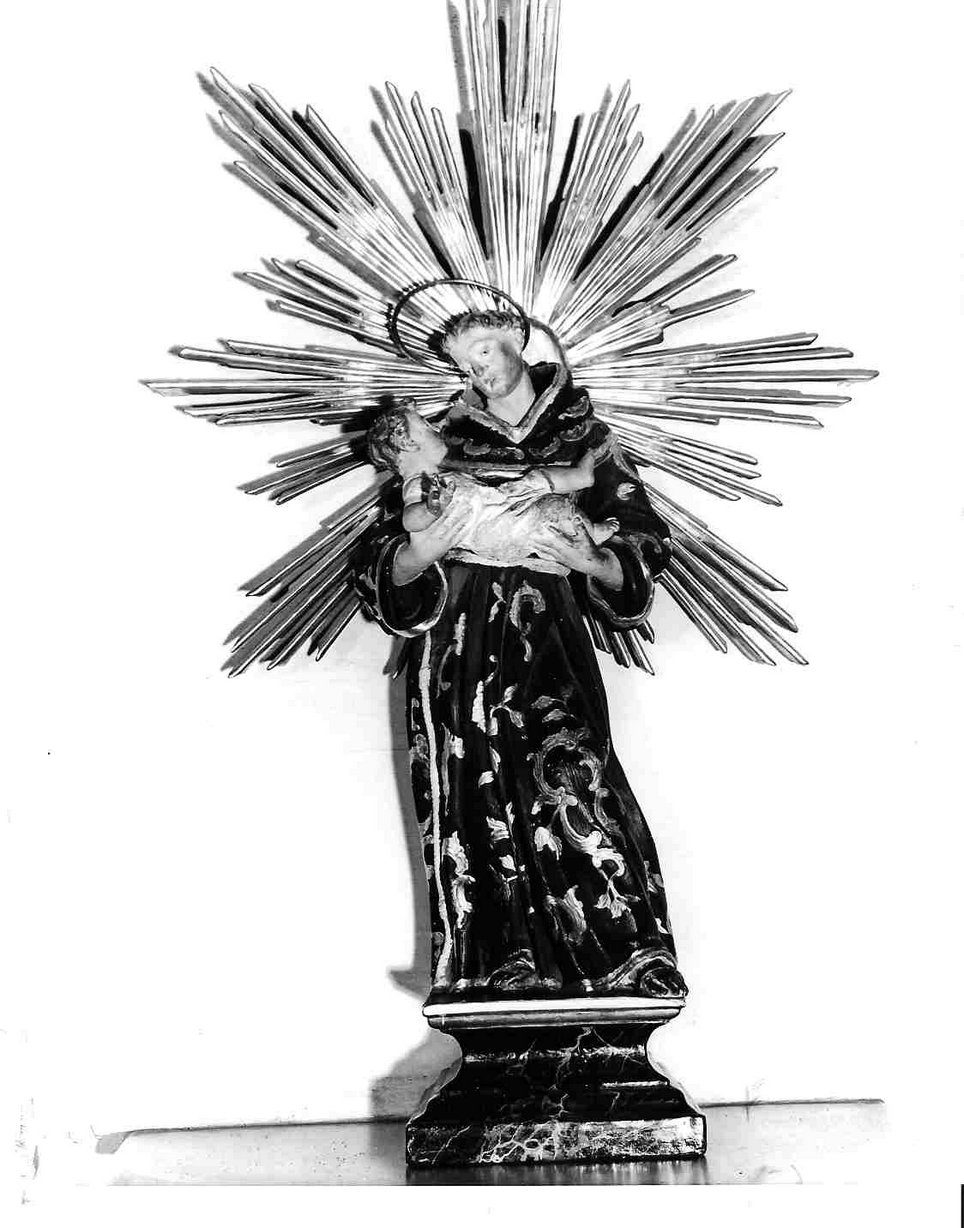 Sant'Antonio da Padova con il bambino (statua, opera isolata) - bottega ligure (fine sec. XIX)