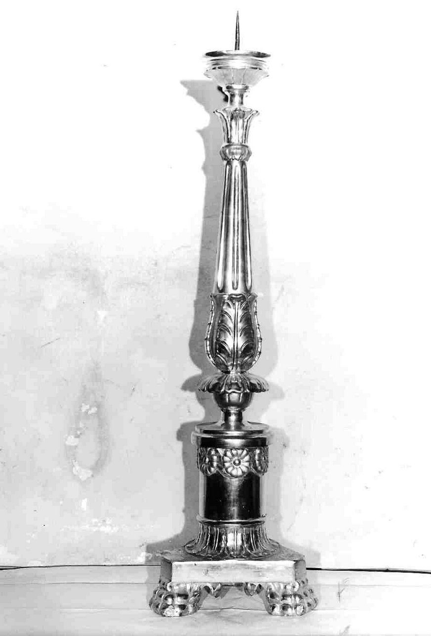 candeliere, serie - bottega ligure (seconda metà sec. XIX)