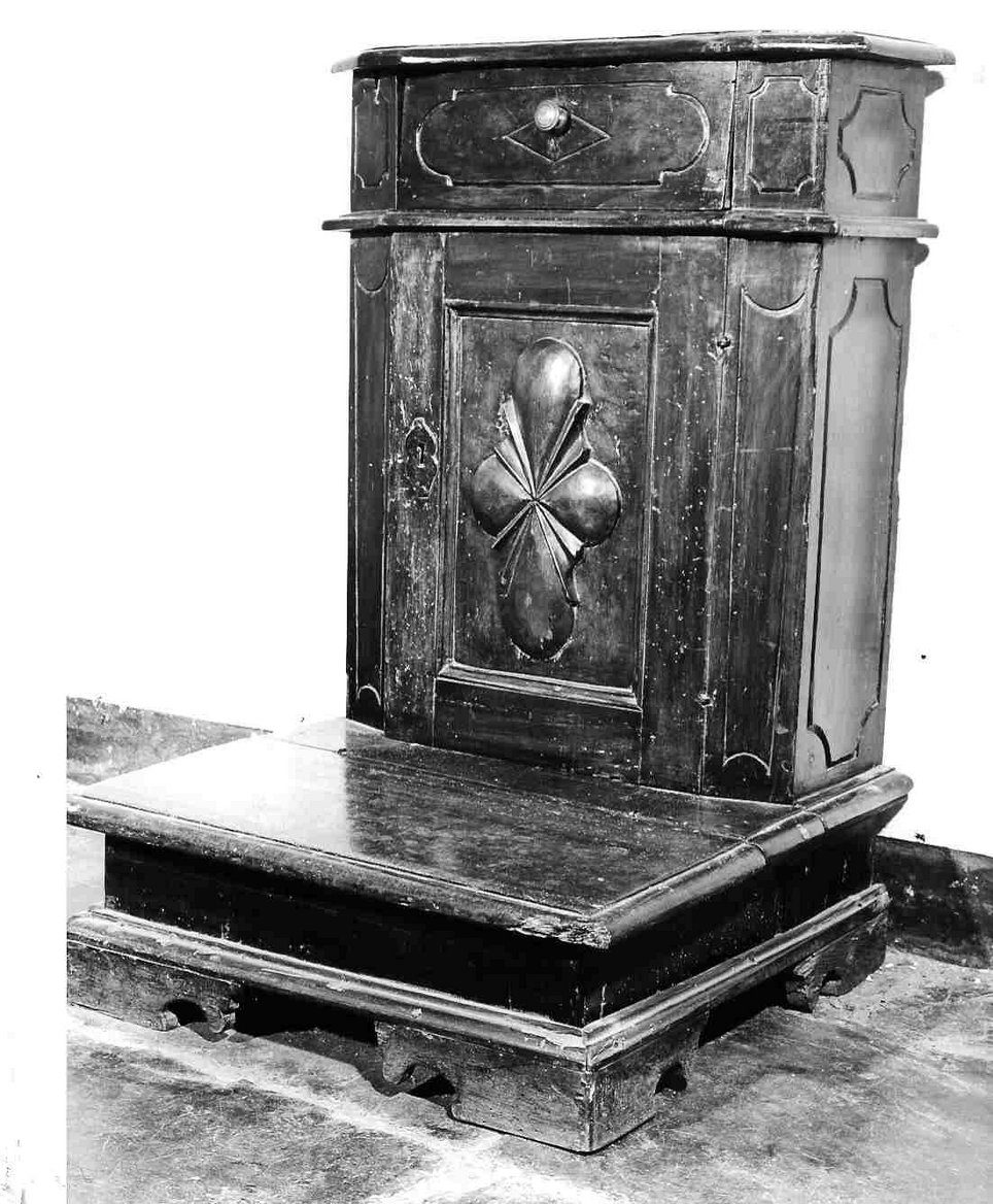 inginocchiatoio, opera isolata - bottega ligure (sec. XIX)
