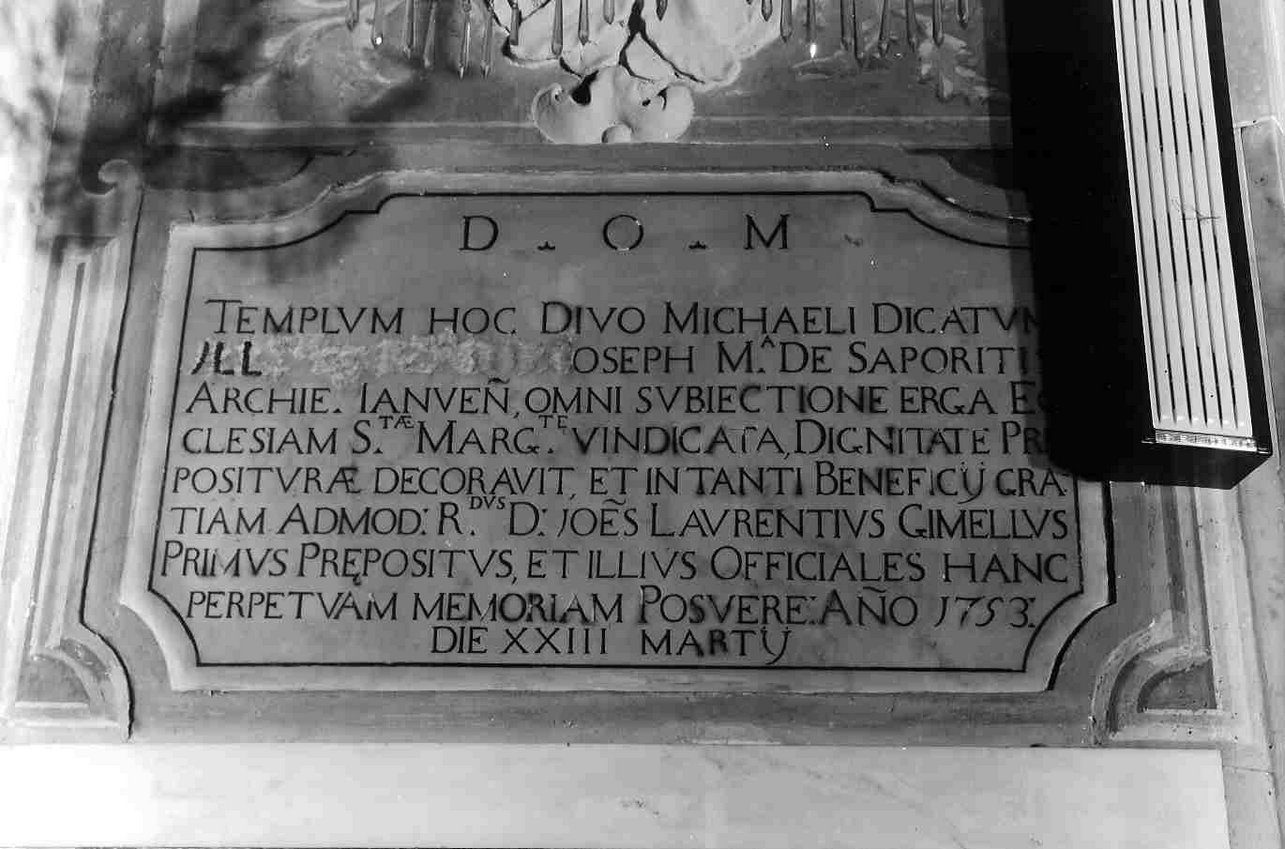 lapide, opera isolata - bottega ligure (terzo quarto sec. XVIII)