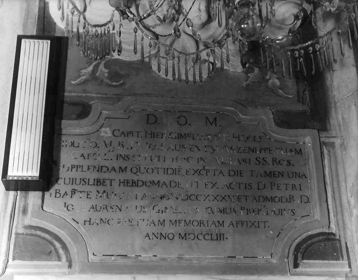 lapide, opera isolata - bottega ligure (metà sec. XVIII)