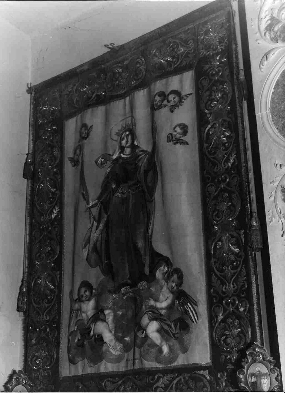 Sant'Orsola (stendardo processionale, elemento d'insieme) - manifattura ligure (inizio sec. XIX)