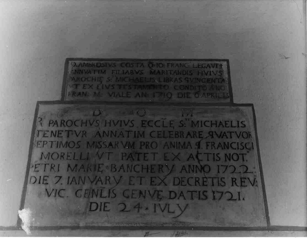 lapide, elemento d'insieme - bottega ligure (sec. XVIII)