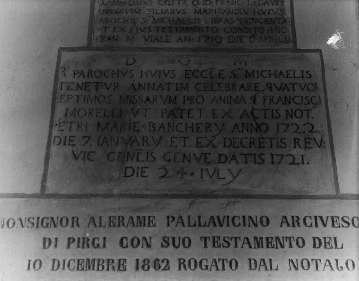 lapide, elemento d'insieme - bottega ligure (sec. XVIII)