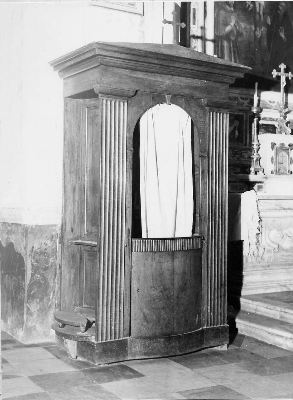 confessionale, coppia - bottega ligure (inizio sec. XIX)