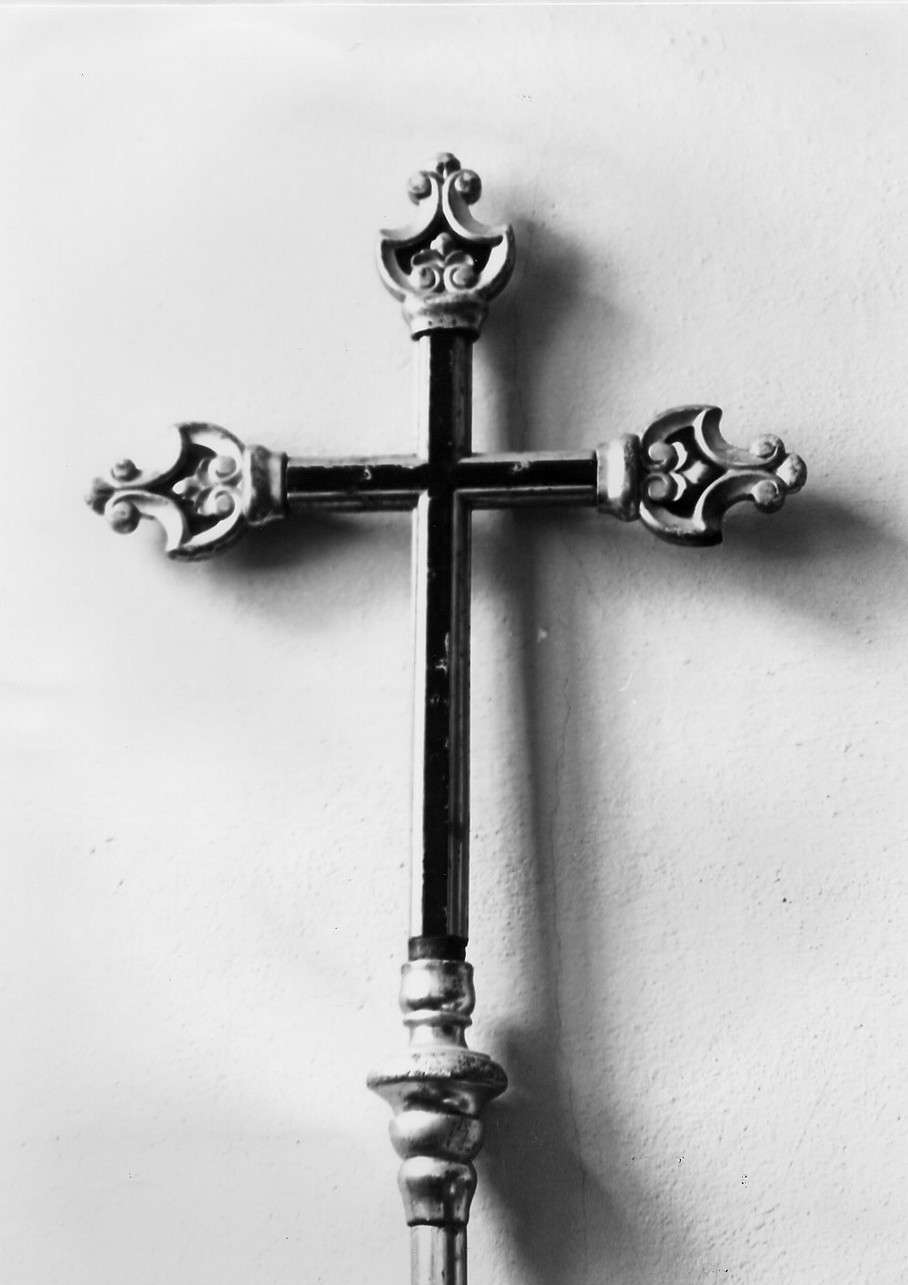 croce processionale, opera isolata - bottega ligure (metà sec. XIX)