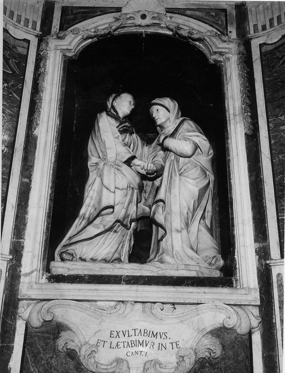 visitazione (gruppo scultoreo, elemento d'insieme) - bottega ligure (sec. XVIII)