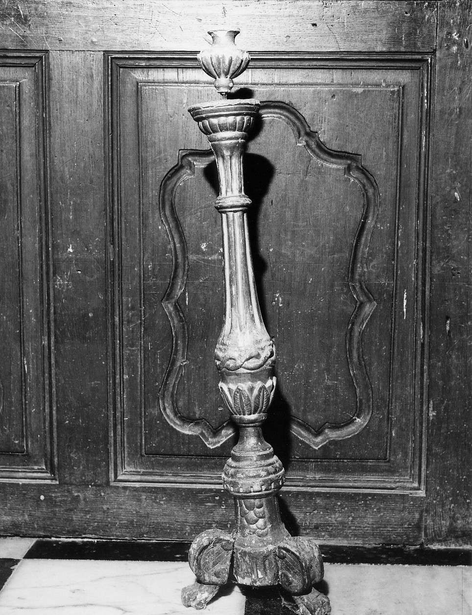 candeliere, opera isolata - bottega ligure (prima metà sec. XIX)