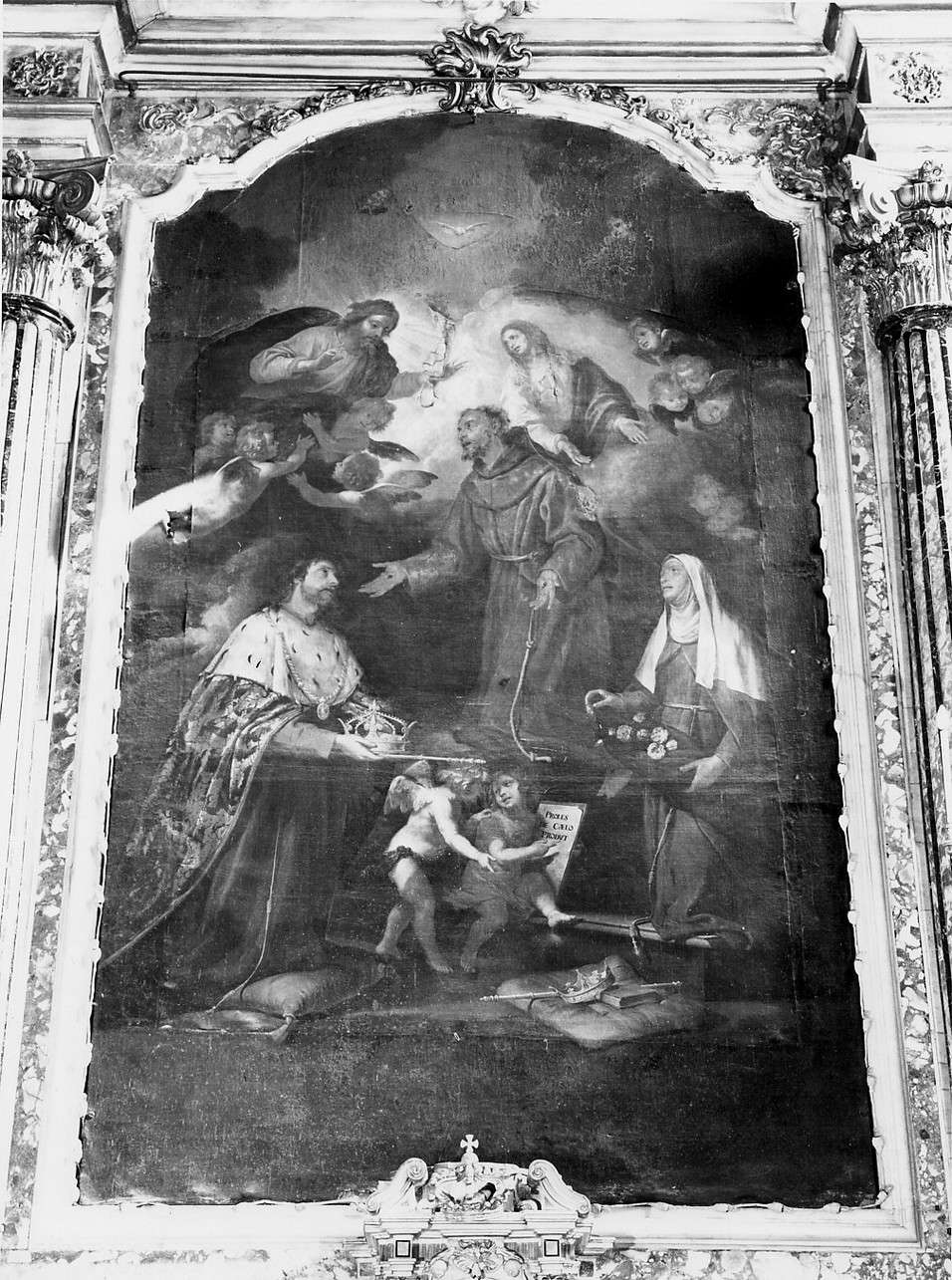 San Ludovico di Tolosa prende i voti (dipinto) di De Ferrari Giovanni Andrea (sec. XVII)