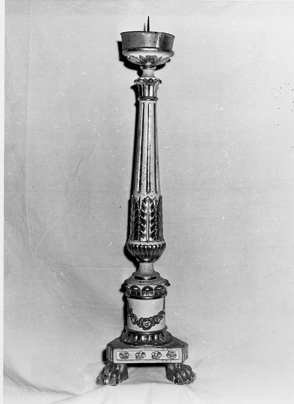 candeliere, serie - bottega ligure (metà sec. XIX)