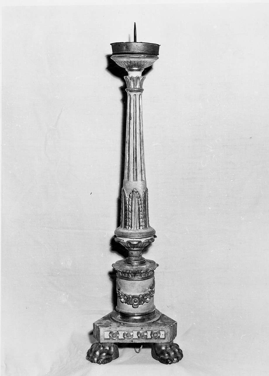 candeliere, serie - bottega ligure (metà sec. XIX)