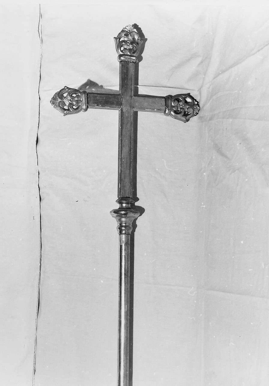 croce processionale, opera isolata - bottega ligure (seconda metà sec. XIX)