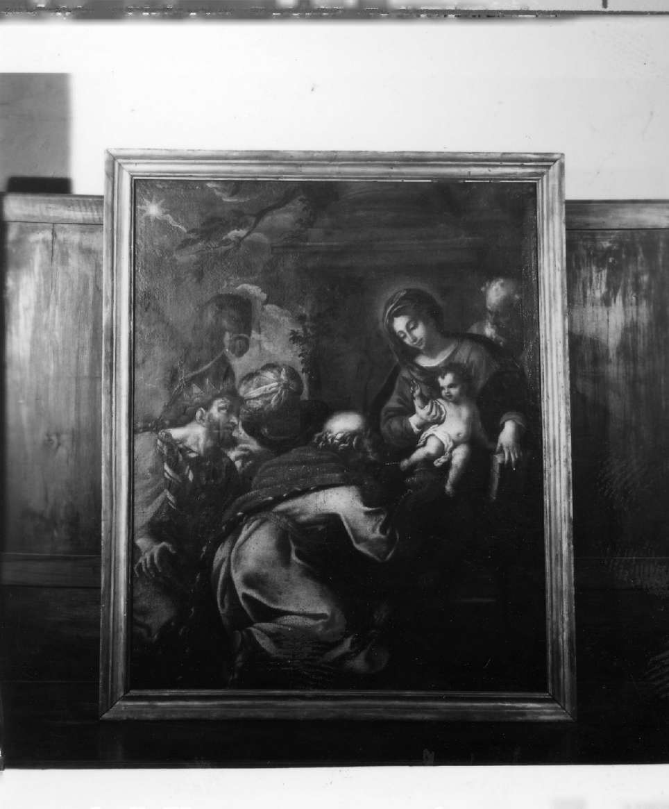 adorazione dei Re Magi (dipinto, opera isolata) - ambito italiano (sec. XVII)