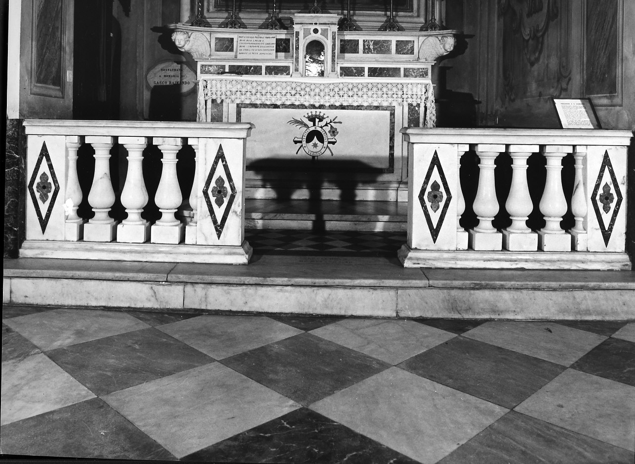 motivi decorativi geometrici (balaustrata, opera isolata) - bottega ligure (sec. XIX)