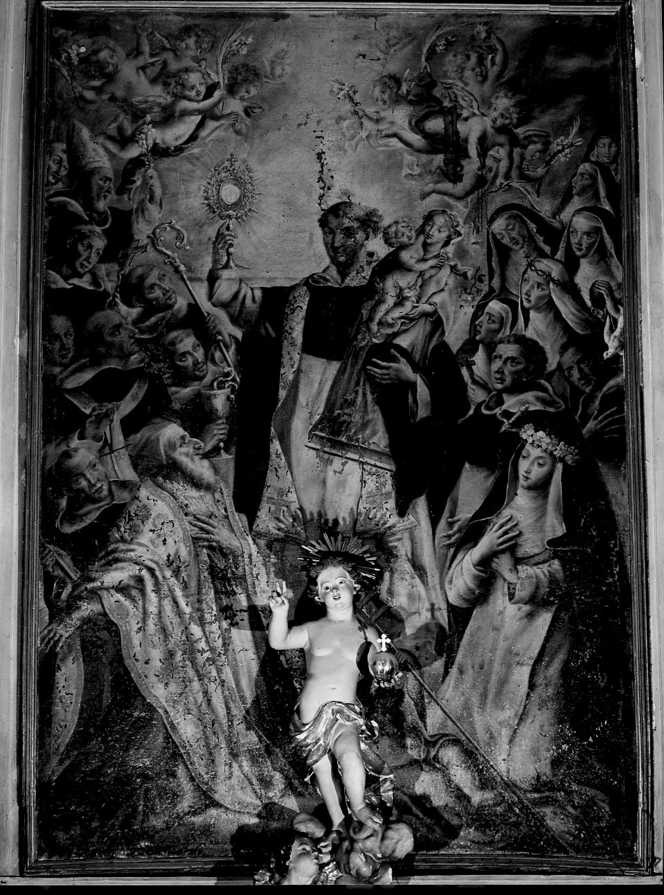 San Giacinto tra Santi domenicani (dipinto, opera isolata) - ambito italiano (sec. XVIII)