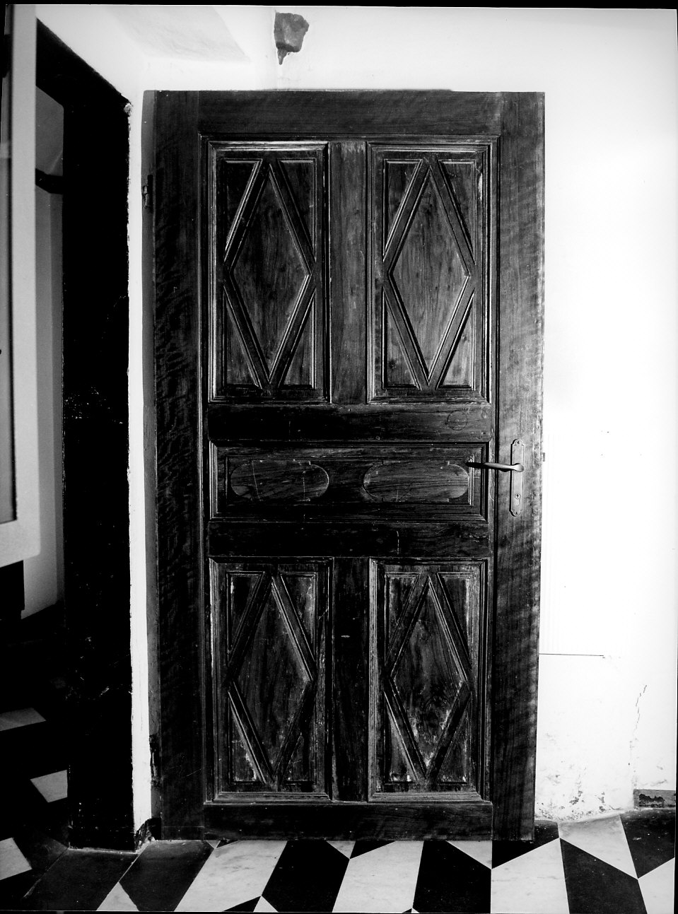 motivi decorativi geometrici (porta, opera isolata) - ambito italiano (sec. XVII)