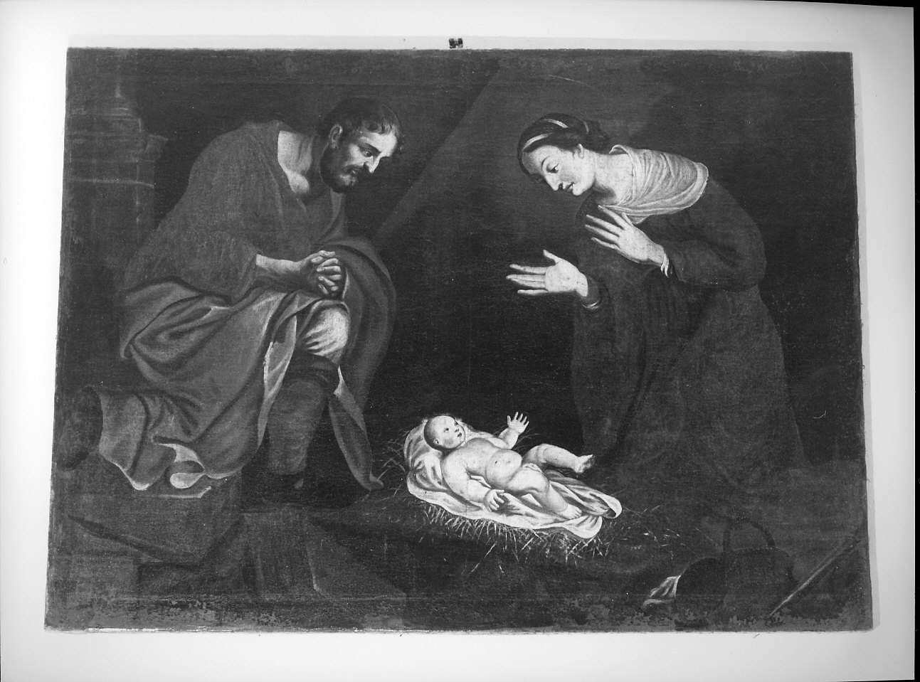 natività di Gesù (dipinto, opera isolata) - ambito italiano (sec. XVIII)