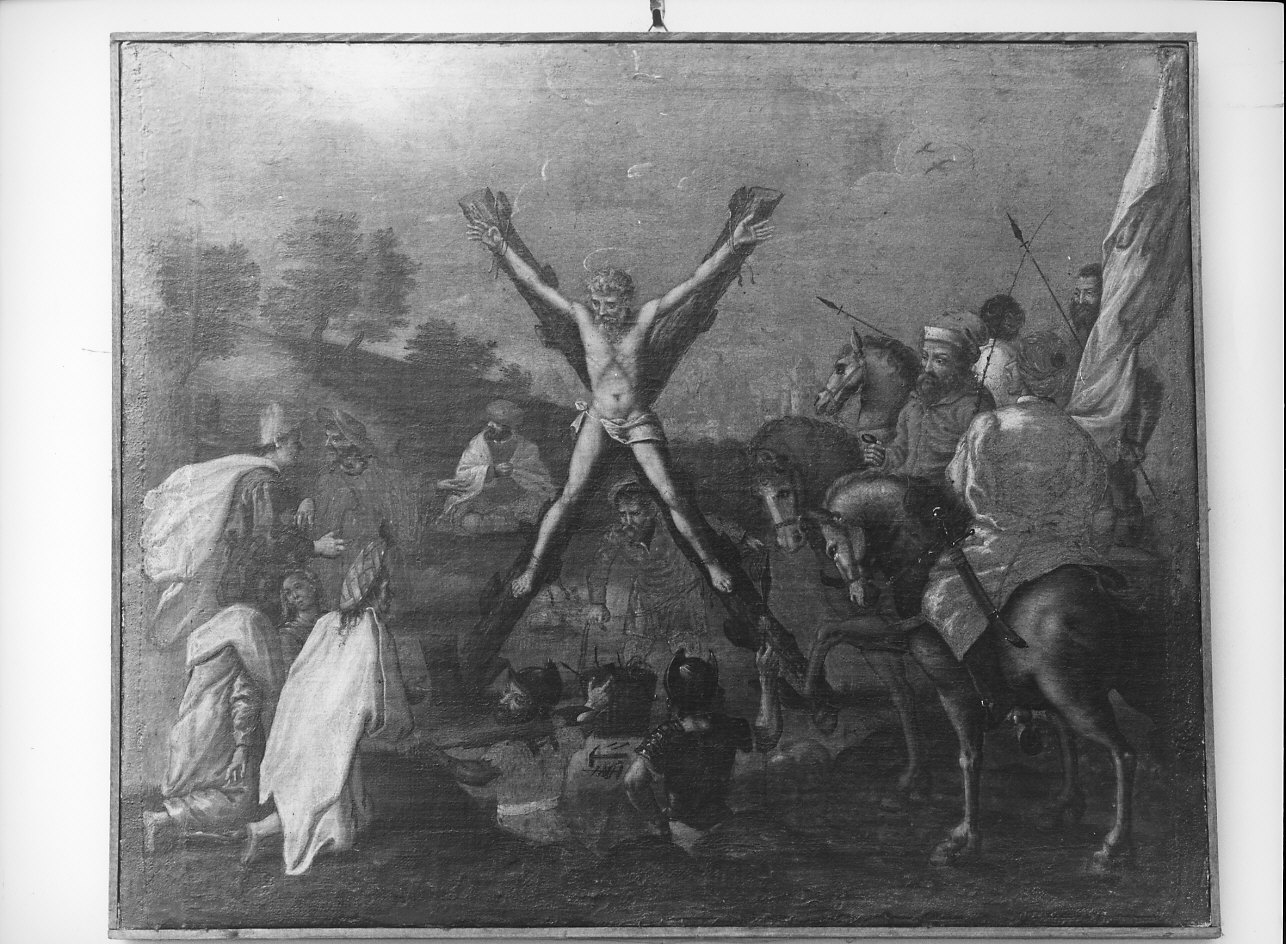 crocifissione di Sant'Andrea (dipinto, opera isolata) - ambito italiano (sec. XVIII)