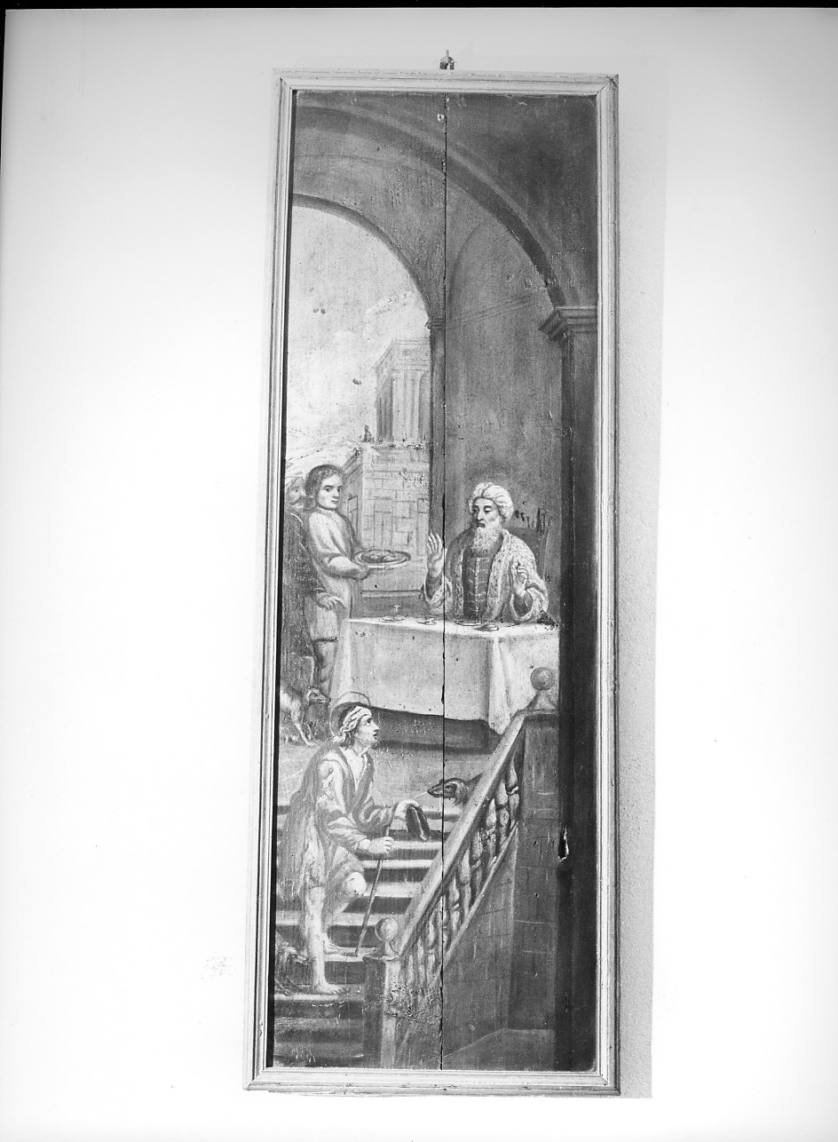 parabola del ricco Epulone (dipinto, opera isolata) - ambito italiano (sec. XVIII)