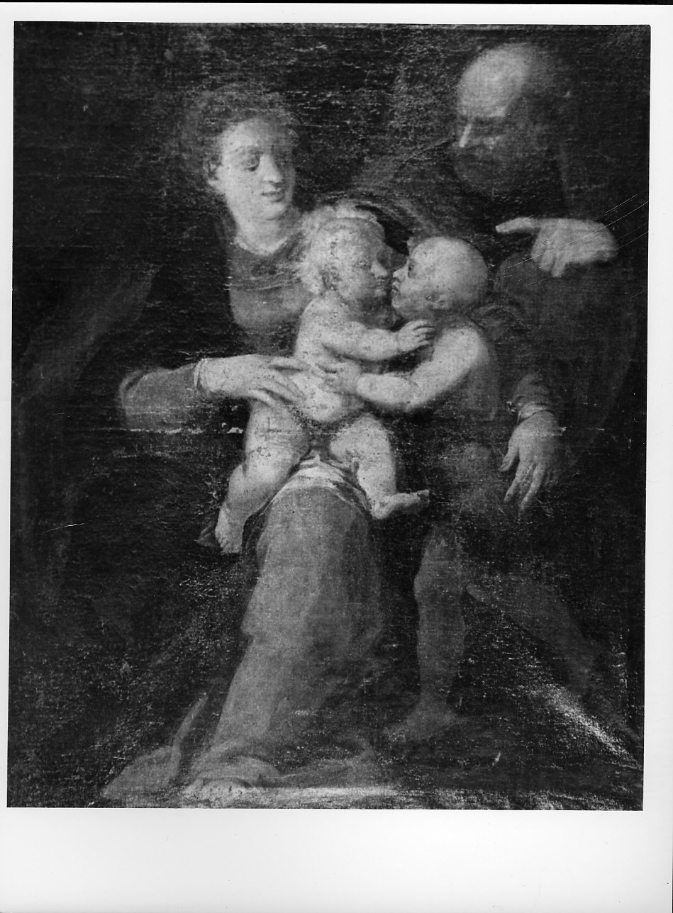 Sacra Famiglia con San Giovanni Battista bambino (dipinto, opera isolata) - ambito genovese (seconda metà sec. XVII)