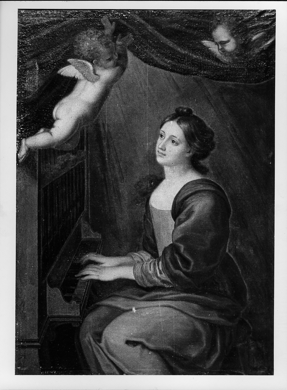 Santa Cecilia patrona della musica (dipinto, opera isolata) - ambito ligure (?) (sec. XIX)