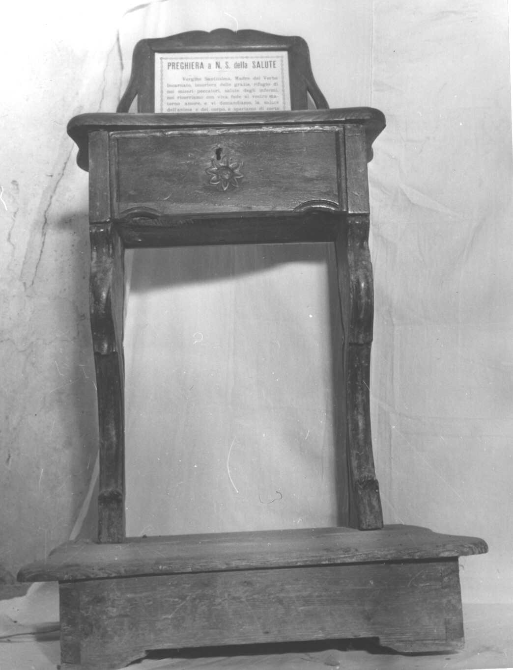 inginocchiatoio, opera isolata - bottega ligure (sec. XIX)