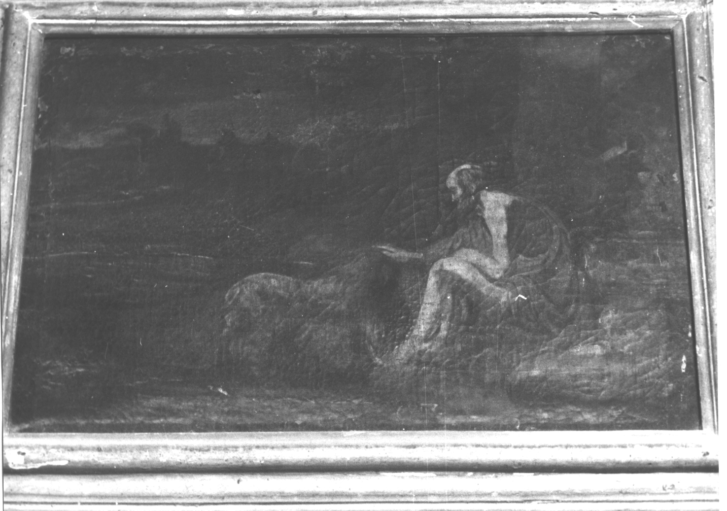 San Girolamo nel deserto (dipinto, opera isolata) - ambito ligure (sec. XVII)