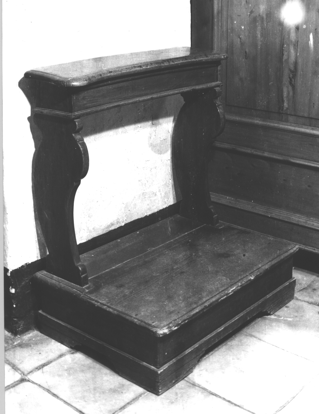 inginocchiatoio, opera isolata - bottega ligure (sec. XIX)