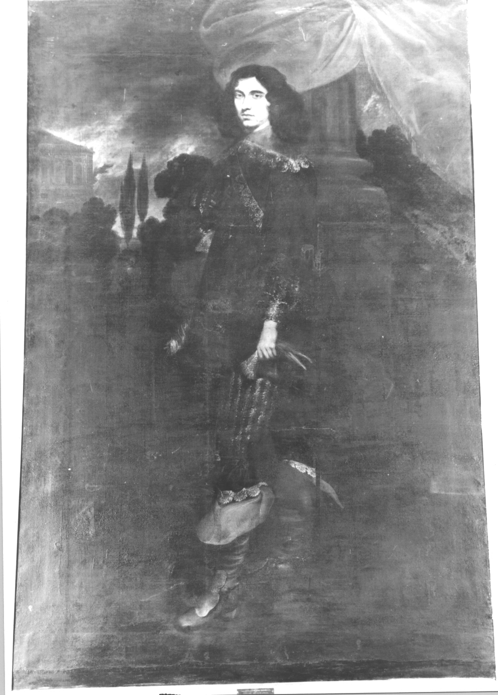 ritratto di giovane gentiluomo (dipinto, opera isolata) di Carbone Giovanni Bernardo (attribuito) (sec. XVII)