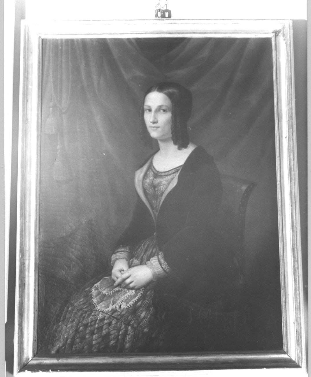 ritratto di dama (dipinto, opera isolata) - ambito italiano (metà sec. XIX)