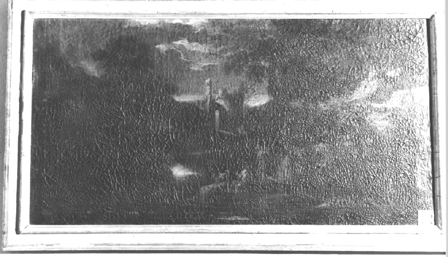 scena campestre con figure (dipinto, opera isolata) - ambito italiano (sec. XVII)