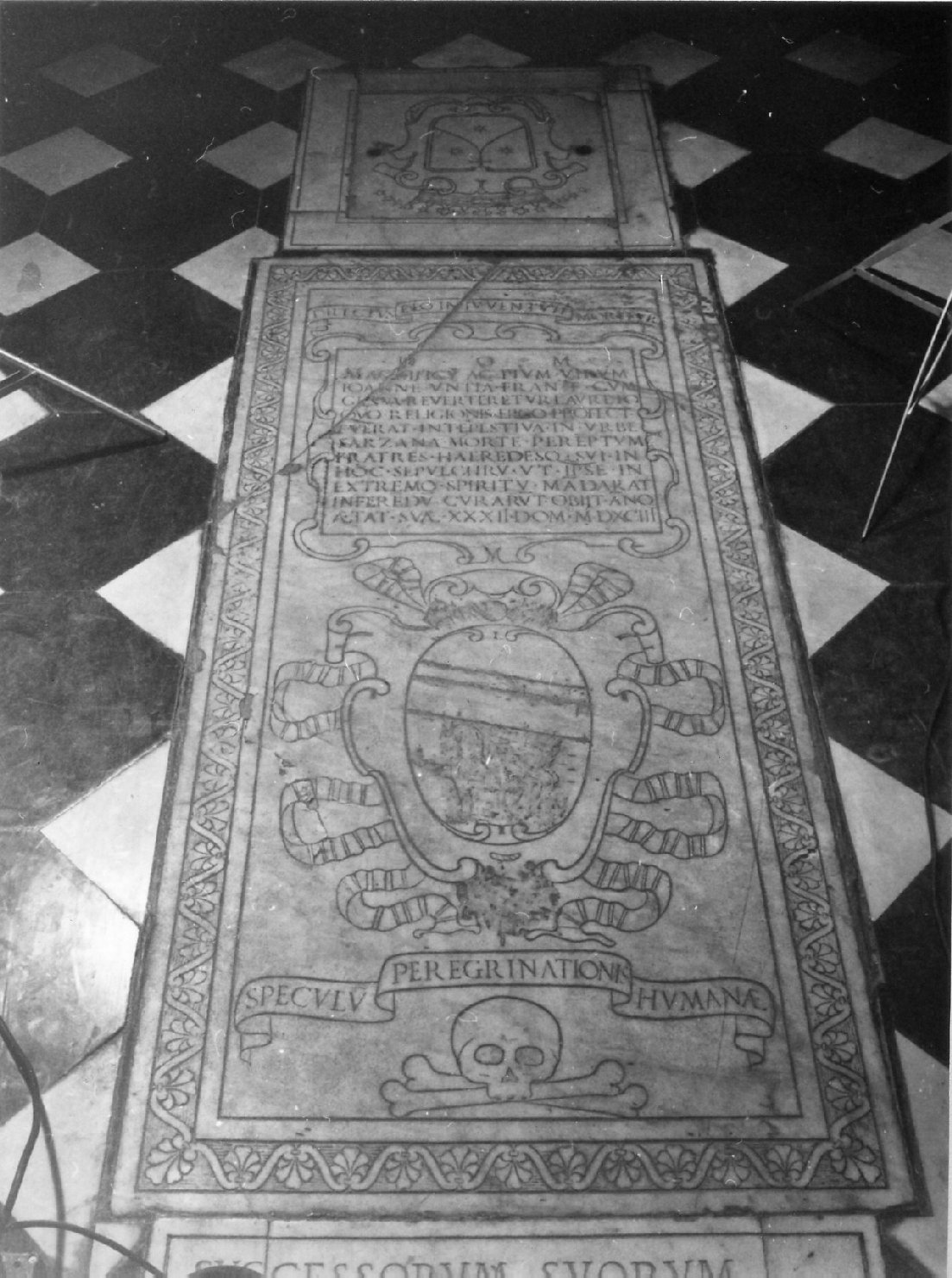 stemma (lapide tombale, opera isolata) - bottega ligure (sec. XVI)