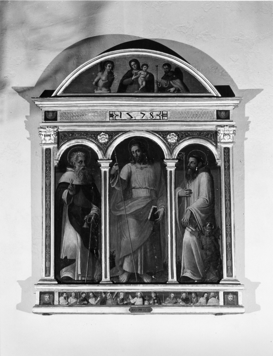 San Giacomo (scomparto di trittico, elemento d'insieme) di Semino Andrea (sec. XVI)
