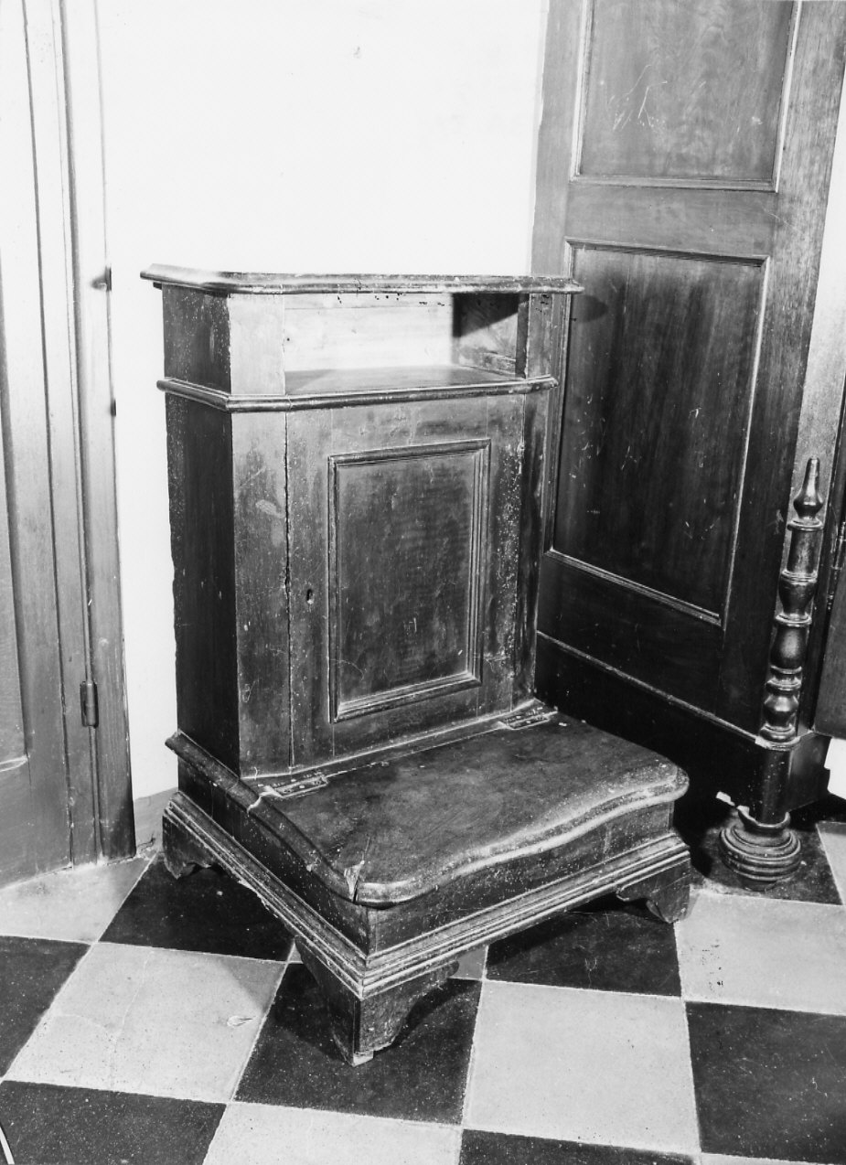inginocchiatoio, opera isolata - bottega ligure (primo quarto sec. XVIII)