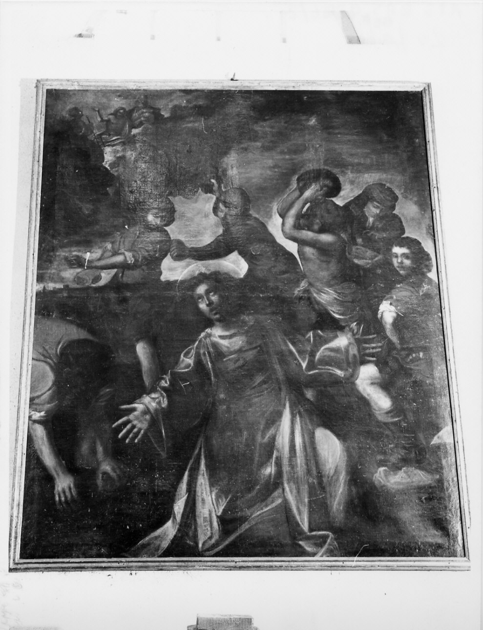 lapidazione di Santo Stefano (dipinto, opera isolata) - ambito ligure (metà sec. XVII)