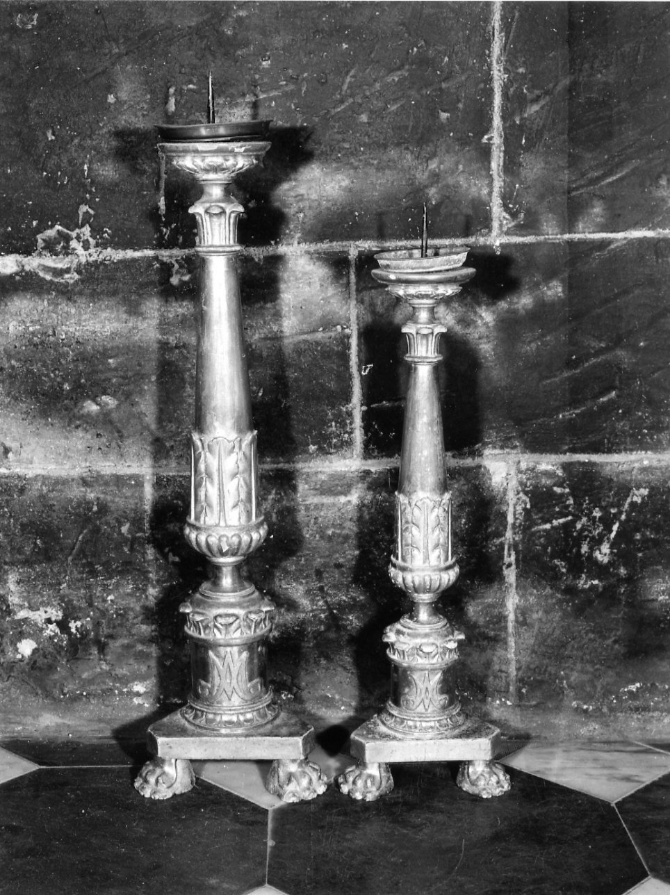 candeliere, serie - bottega ligure (sec. XIX)