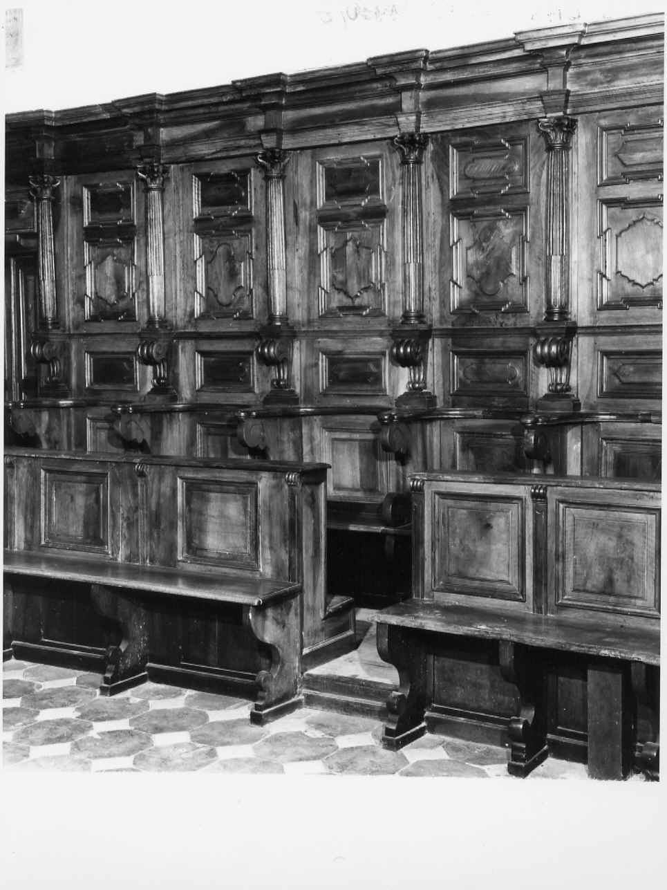 stalli del coro, insieme - bottega ligure (sec. XVI)