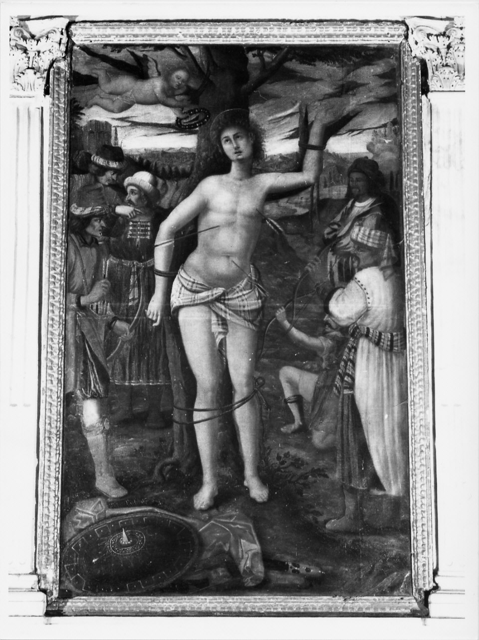 martirio di San Sebastiano (dipinto, opera isolata) - ambito tedesco (sec. XVI)