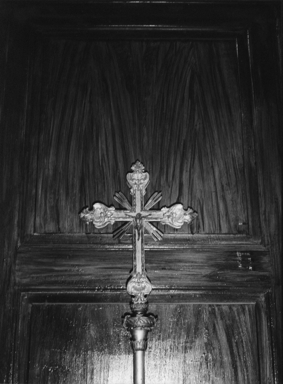 Cristo crocifisso (croce processionale, opera isolata) - bottega italiana (fine sec. XIX)