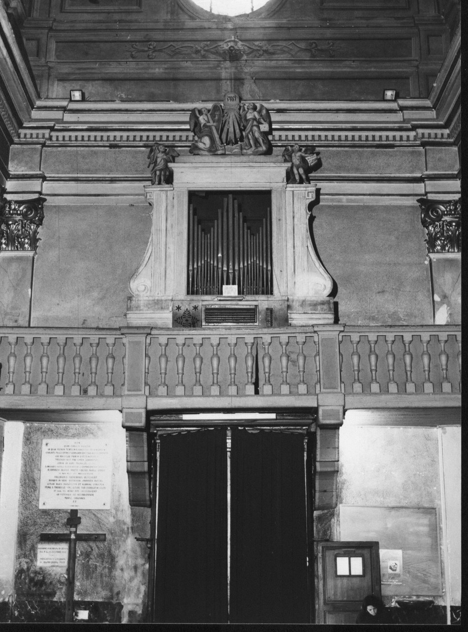 tribuna d'organo, elemento d'insieme - bottega ligure (seconda metà sec. XIX)
