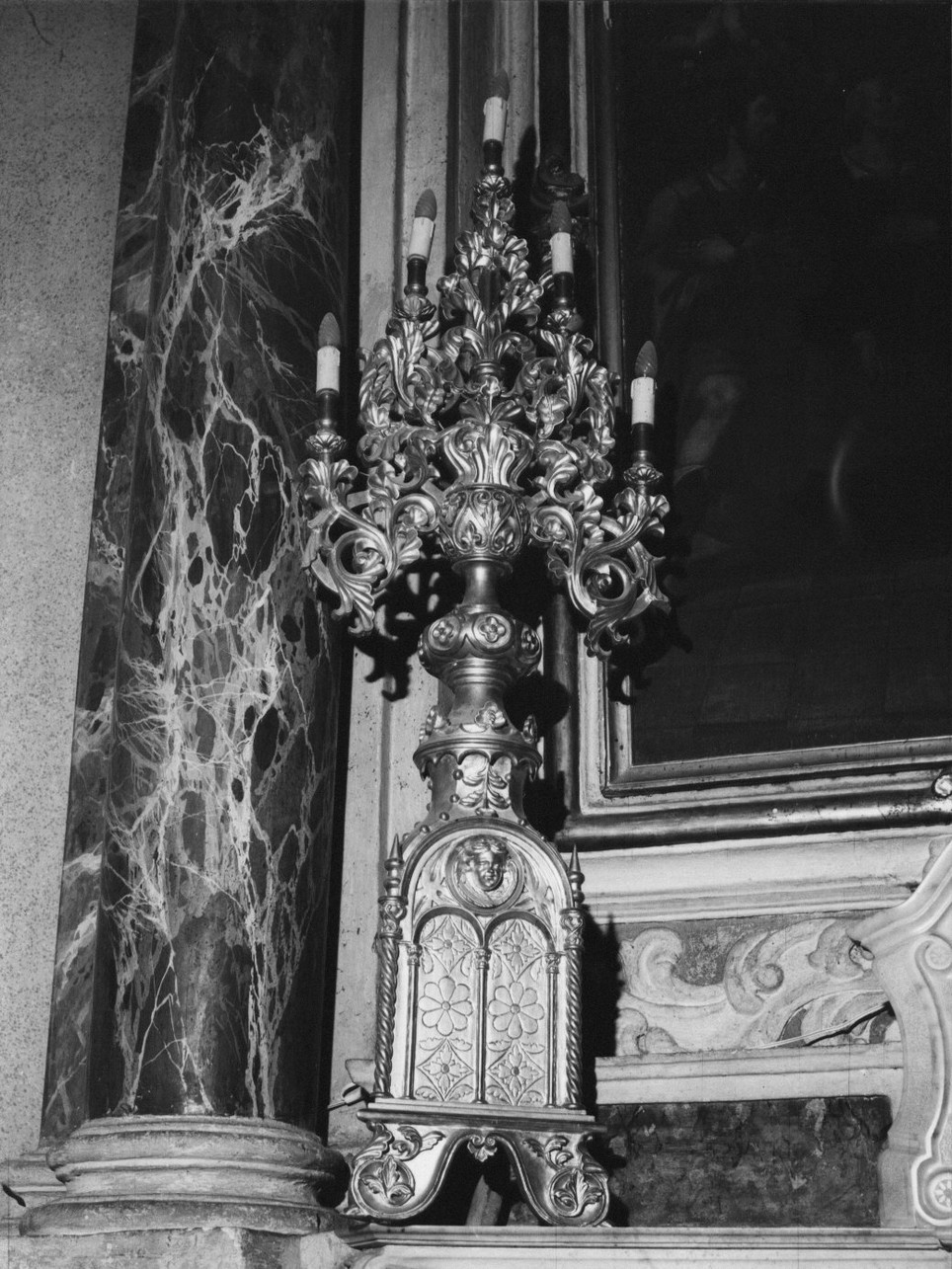 candelabro, serie - bottega italiana (primo quarto sec. XX)