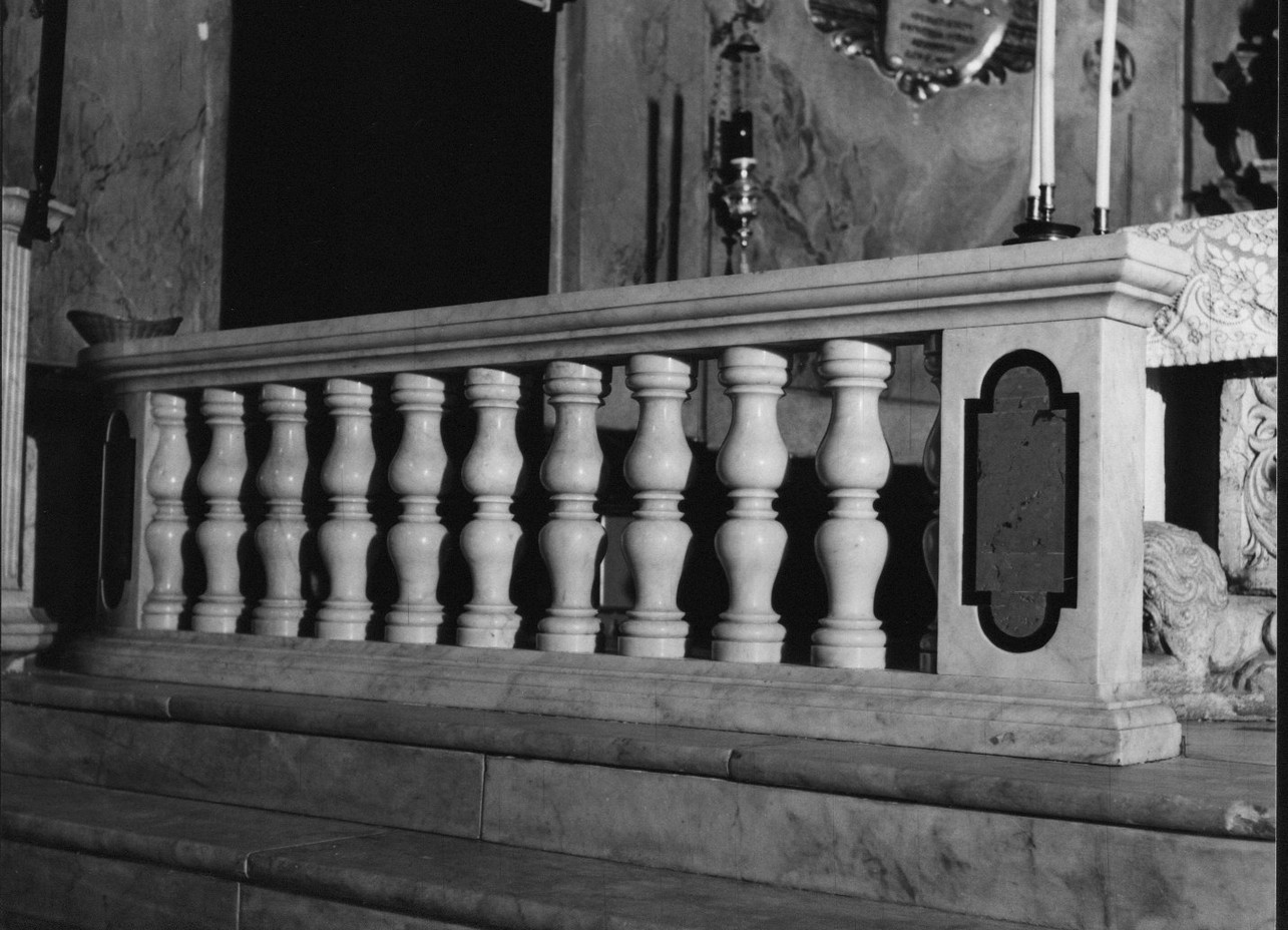 balaustrata di altare, opera isolata di Ricci Alessandro (sec. XIX)